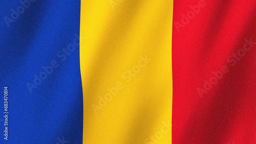Romania flag waving in the wind. Flag of Romania images