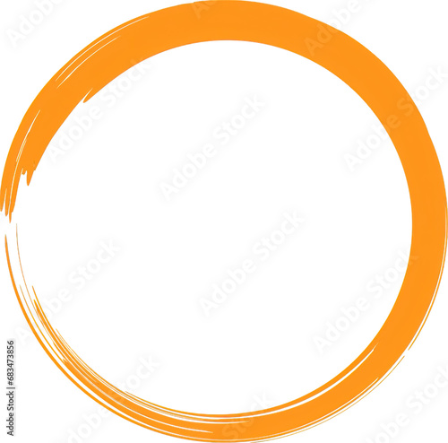 orange round frame for text
