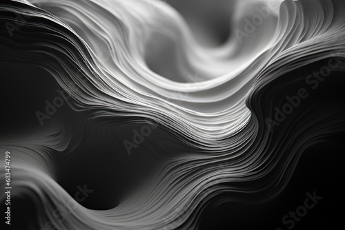 Sculptural monochrome fluid forms, perfect for modern abstract and 3D design visuals.
