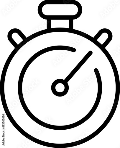 Stopwatch vector outline icon
