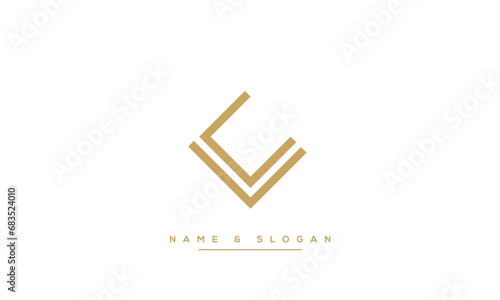 LC or CL Alphabet letters Logo Monogram