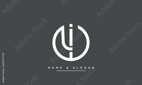 Alphabet Letters LI or IL Logo Monogram