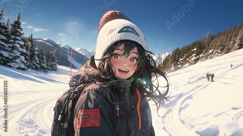 ［AI生成画像］スキー場の美少女13