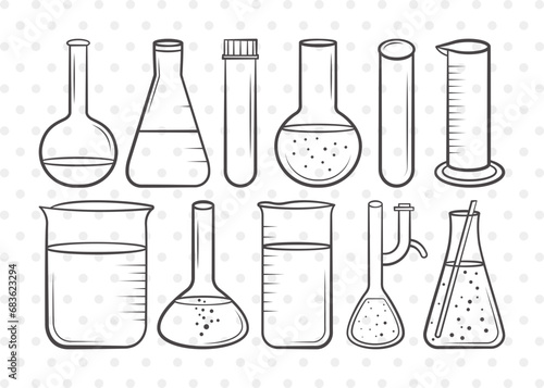 Test Tube Clipart SVG Cut File | Chemistry Tools Svg | Flask Svg | Tube Svg | Chemistry Beaker Svg | Beaker Svg | Test Tube Svg Bundle