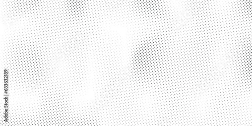 Halftone dotted background. Black dots in modern style on a white background. Vintage illustration for design concept. Modern texture. Polka dot style texture.
