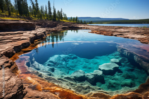 vibrant natural wonders of Yellowstone National Park, showcasing its geothermal features, geysers, wildlife, and the untamed beauty that defines this iconic destination