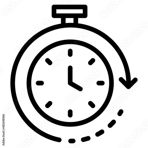 Cycle Time Outline Icon