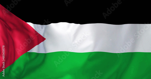 Image of flag of palestine waving