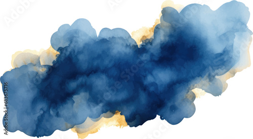 blue gold watercolor background