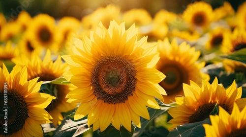 a group of sunflowers