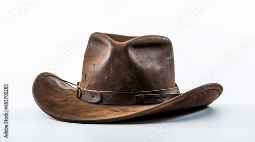 a brown hat with a brown brim