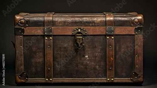 a brown suitcase with a handle
