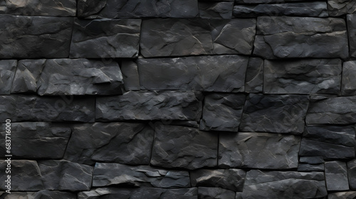 Seamless weathered basalt stone surface with rich dark texture