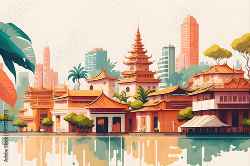 Wonder of Vietnam | Vintage Poster | Banner Design | Travel