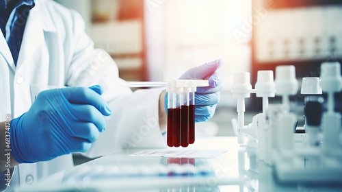 Medical Laboratory Technician Analyzing Blood Samples