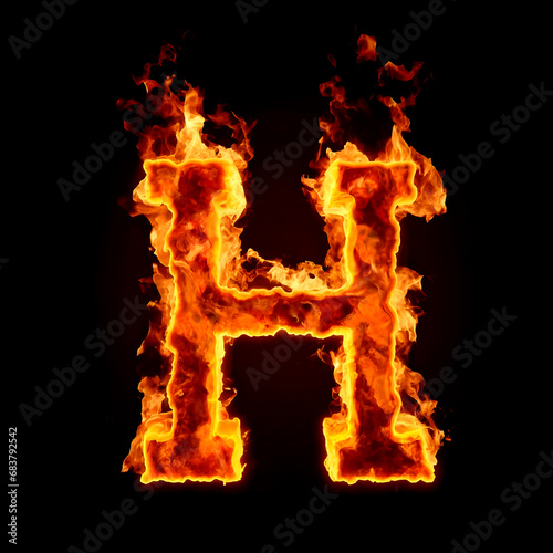 fiery font letter