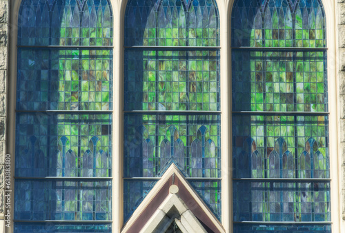 southport Congregational Church stained glass window