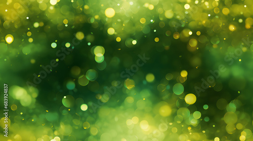 Seamless green and yellow bokeh light texture for natural outdoor look