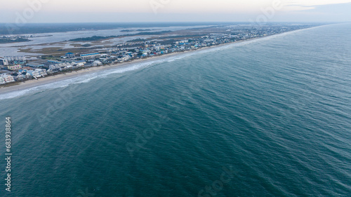 Aerial view of Surf City, North Carolina.
