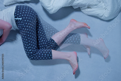 Woman With RLS - Restless Legs Syndrome