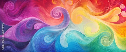 Abstract chalkboard background with chalk rainbow swirls, Abstract colorful background