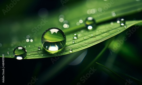 Mesmerizing Dew Kissed Grass: The Freshness of Nature Captured Generative AI