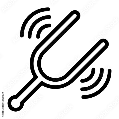 tuning fork line icon