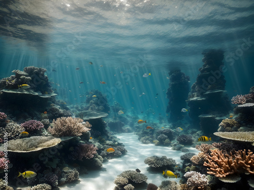 The symptoms of coral reefs and fishes