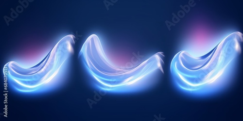 Air flow and water drop set of elements. Abstract light effect blowing from an air conditioner, purifier or humidifier. Dynamic isometric blurred motion, Generative AI 