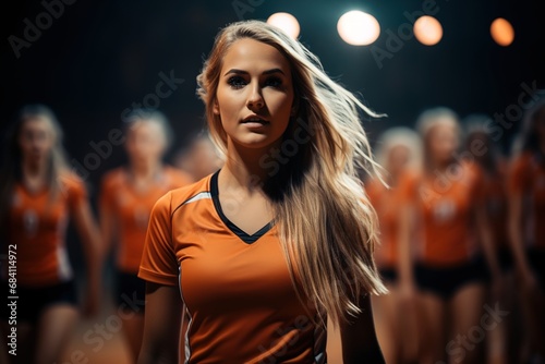 female volleyball player portrait