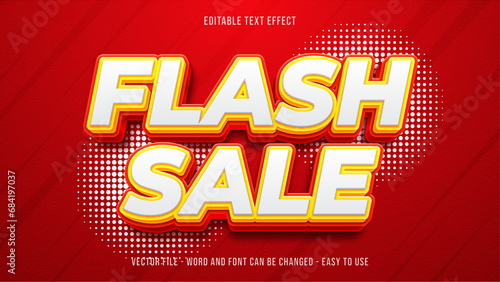 Editable text effect flash sale, promotion text theme