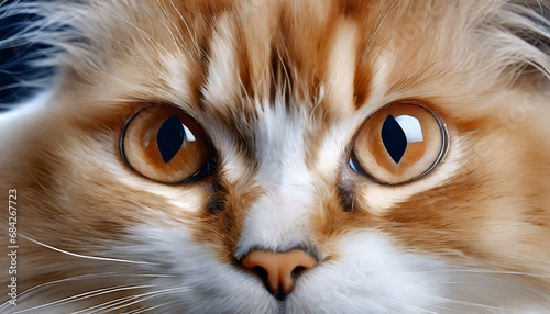 Macro shot of innocent eyes of Himalayan cat