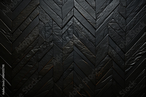 black background with intricate weave. black parquet
