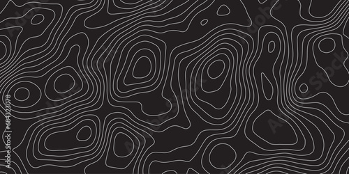 Abstract background of the topographic contours map with geographic line map .Imitation of a geographical mountain reliefs background .vector illustration of topographic line contour map design .