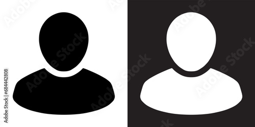 User icon vector. Profile icon sign symbol. Profile vector icon illustration isolated on white and black background 
