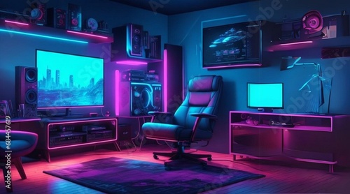 Gamer room interior design