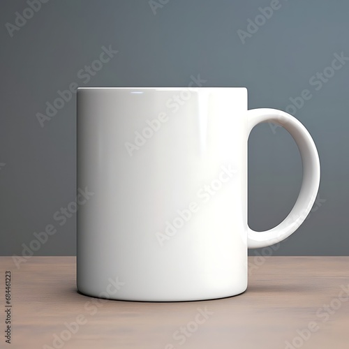 Minimalist white coffee mug