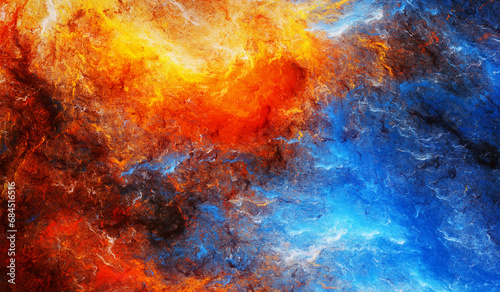Abstract background of flame and water. Art bright pattern. Fractal artwork for creative graphic design