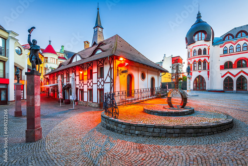 Komarno, Slovakia. Downtown square - Courtyard of Europe