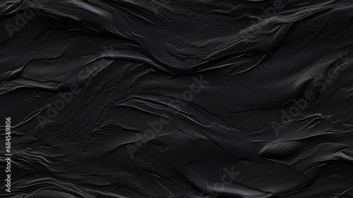 Fond d'un mur noir, texturé, avec relief. Ambiance sombre. Arrière-plan pour conception et création graphique. 