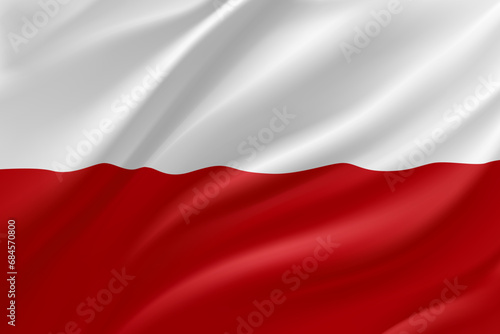 National flag of Poland. 3d vector illustration 