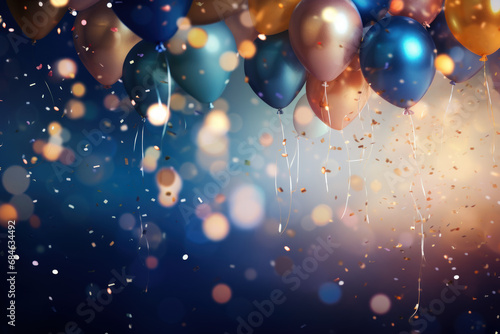 Happy new year concept and celebration abstract background. Generative ai.