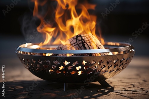Fire Pit with Flames
