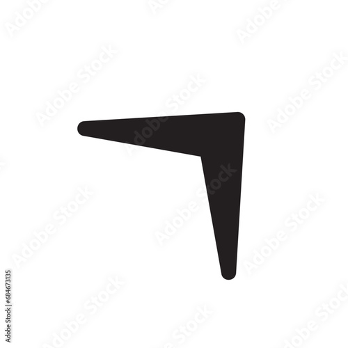 boomerang icon design vector isolated