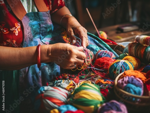 colombia people makeTraditional wayuu bag craft creativity and handmade concept
