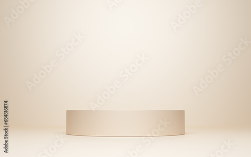 淡いゴールドの円台のステージ