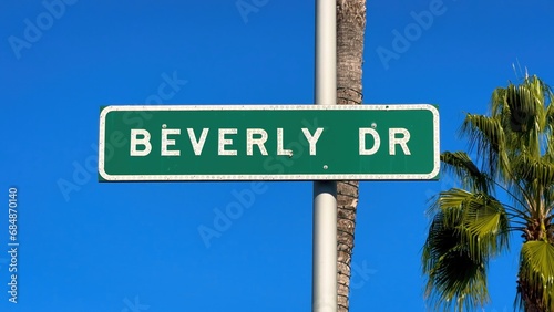 Beverly Drive street sign in Beverly Hills - travel photography