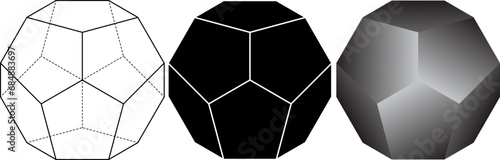 Regular dodecahedron shape set