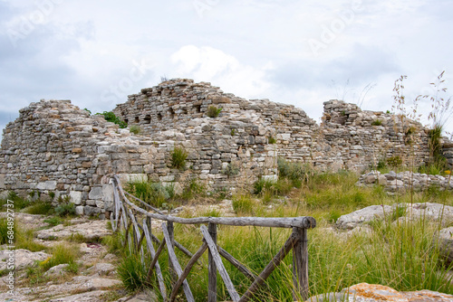 Ruins of Calatabarbaro Castle in Segesta Archaeological Park - Sicily - Italy