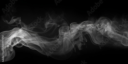 Smoke on the floor black marble with black background. Mysterious Smoke Swirls on Black